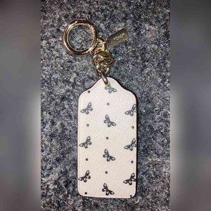 COACH LEATHER KEYCHAIN / KEYRING BUTTERFLY